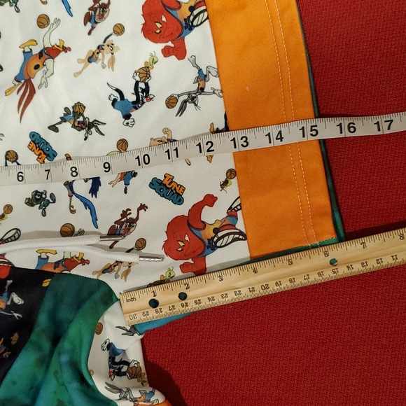 Space Jam Looney Tunes Mens cut unisex drawstring shorts Small surf beach EUC - Picture 8 of 9